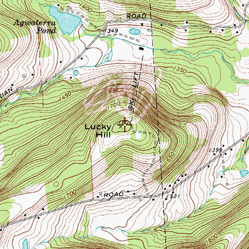 Topographic Map of Lucky Hill, NY