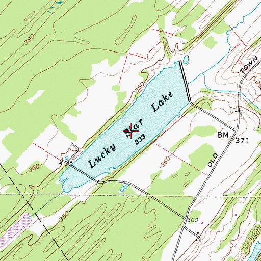 Topographic Map of Lucky Star Lake, NY