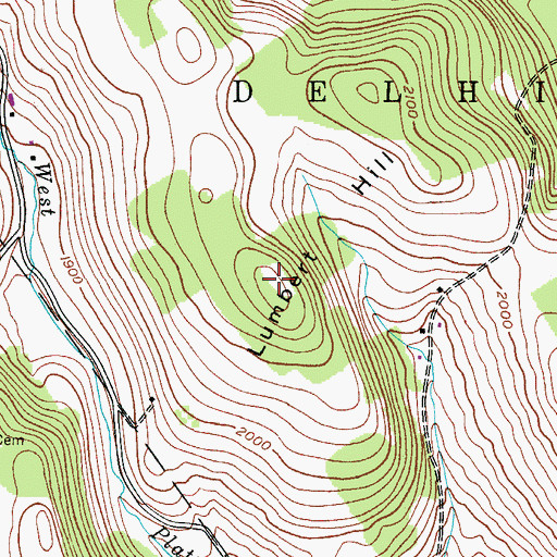 Topographic Map of Lumbert Hill, NY