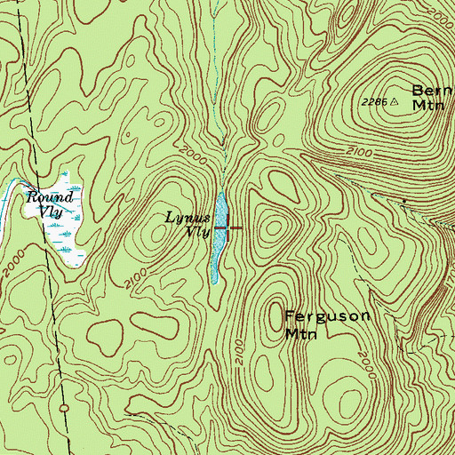 Topographic Map of Lynus Vly, NY