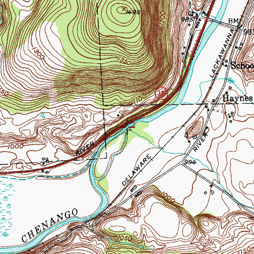 Topographic Map of Lyon Brook, NY