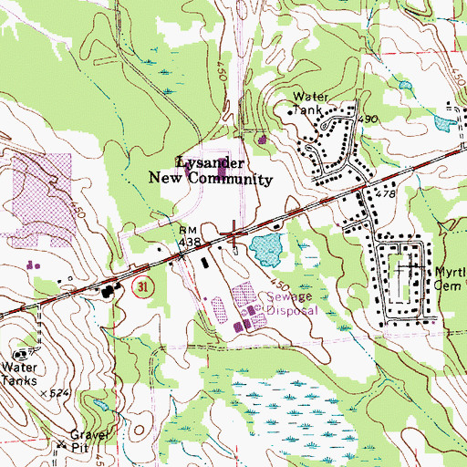 Topographic Map of Lysander New Community, NY