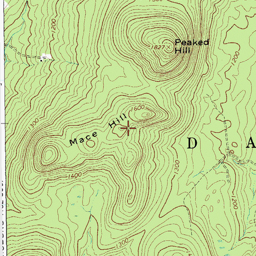 Topographic Map of Mace Hill, NY