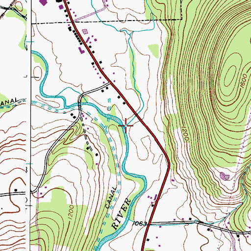 Topographic Map of Mad Brook, NY