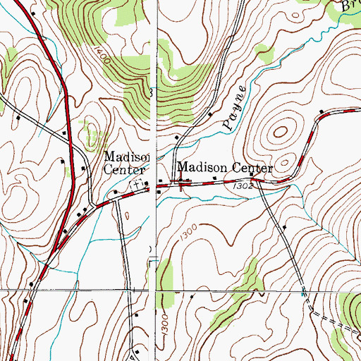 Topographic Map of Madison Center, NY