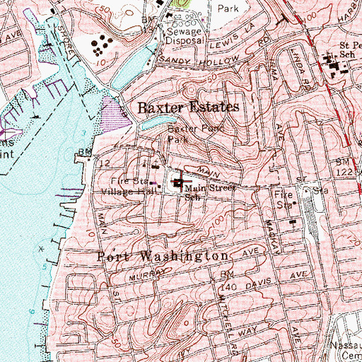 Topographic Map of Port Washington Children's Center, NY