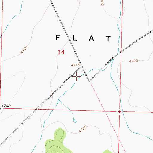 Topographic Map of Plain Tank Flat, AZ