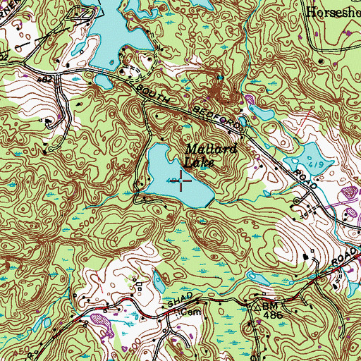 Topographic Map of Mallard Lake, NY