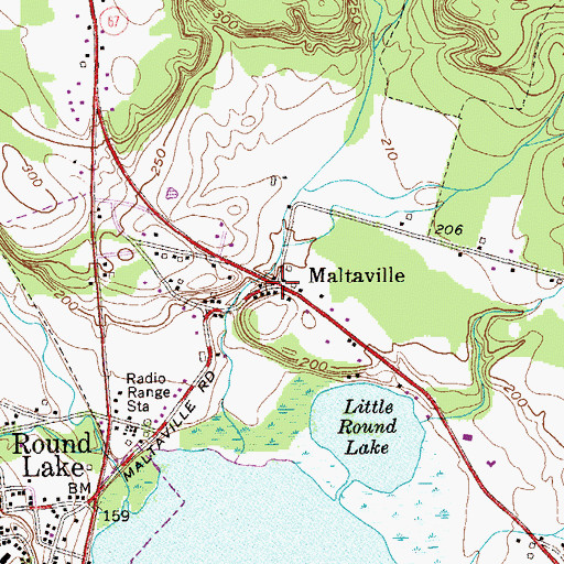 Topographic Map of Maltaville, NY