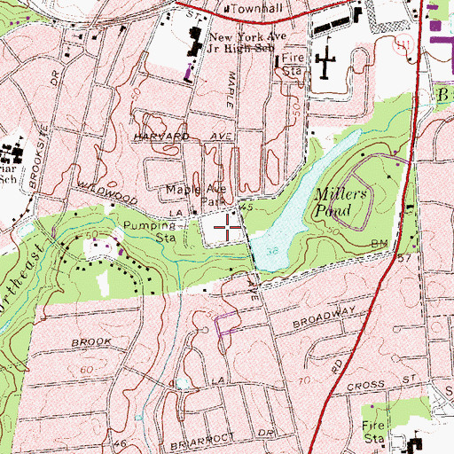 Topographic Map of Maple Avenue Park, NY