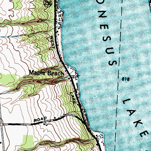 Topographic Map of Maple Beach, NY