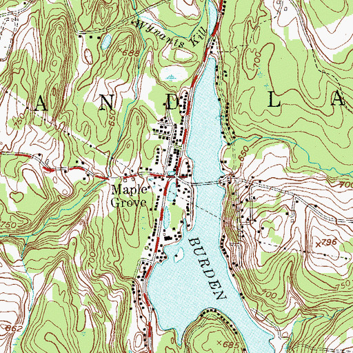 Topographic Map of Maple Grove, NY