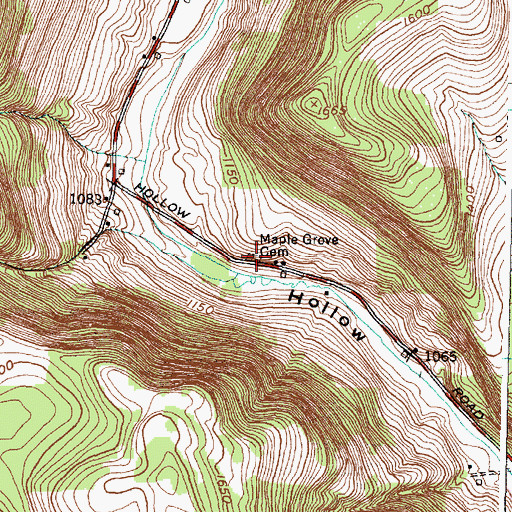 Topographic Map of Maple Grove Cemetery, NY