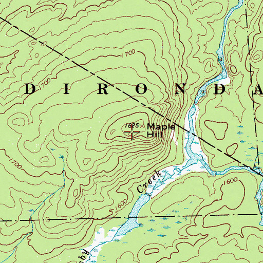 Topographic Map of Maple Hill, NY