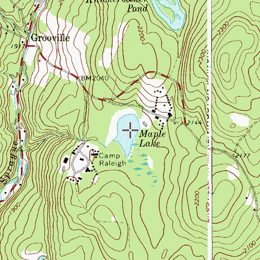 Topographic Map of Maple Lake, NY