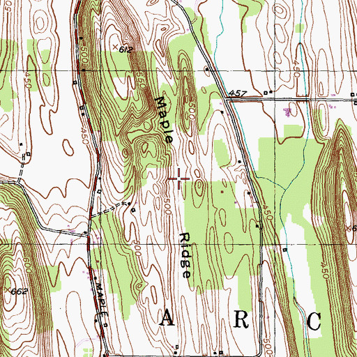 Topographic Map of Maple Ridge, NY