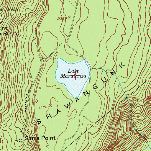 Topographic Map of Lake Maratanza, NY
