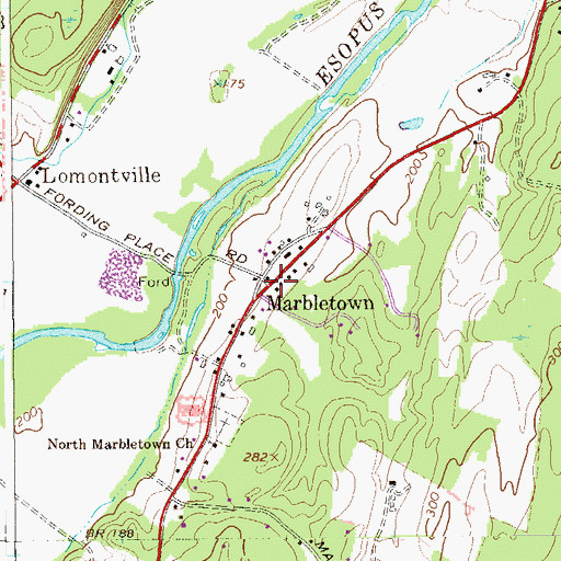 Topographic Map of Marbletown, NY