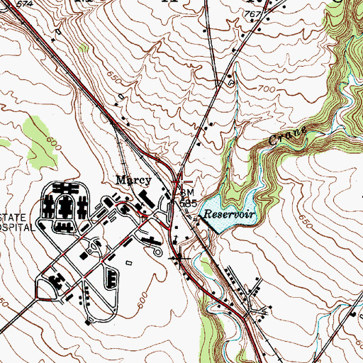 Topographic Map of Marcy, NY