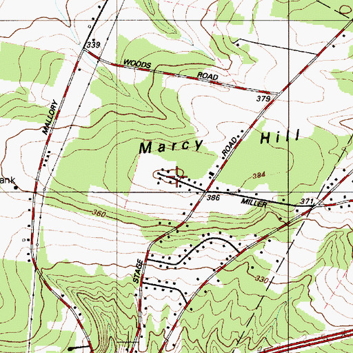 Topographic Map of Marcy Hill, NY