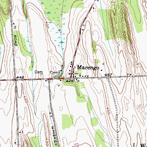 Topographic Map of Marengo, NY