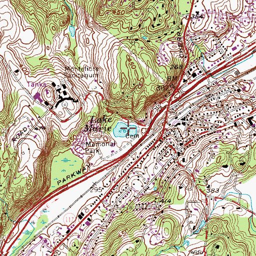 Topographic Map of Lake Marie, NY