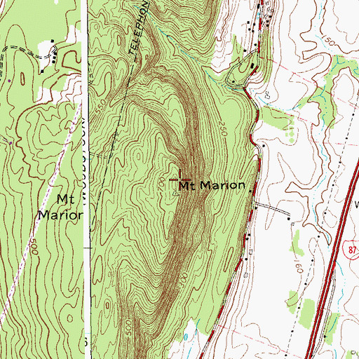 Topographic Map of Mount Marion, NY