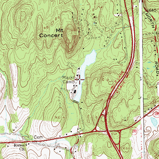 Topographic Map of Marks Camp, NY