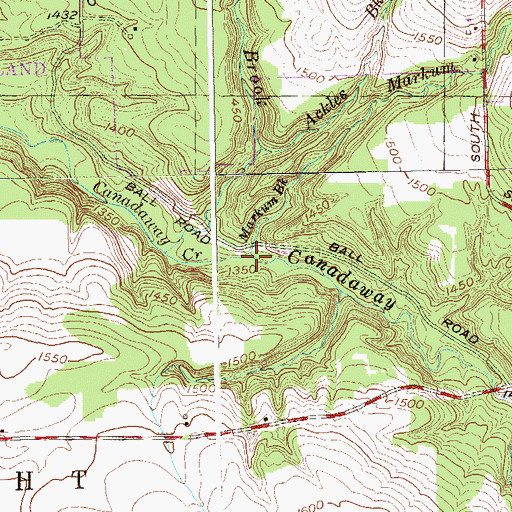 Topographic Map of Markum Brook, NY