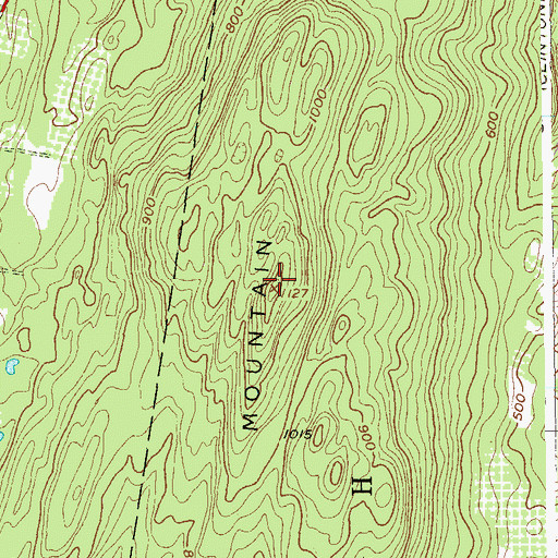 Topographic Map of Marlboro Mountain, NY