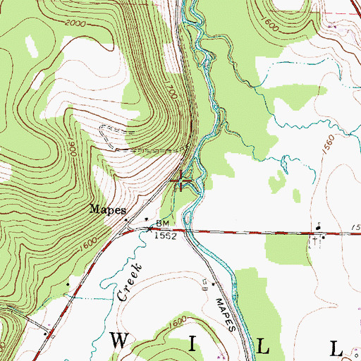Topographic Map of Marsh Creek, NY