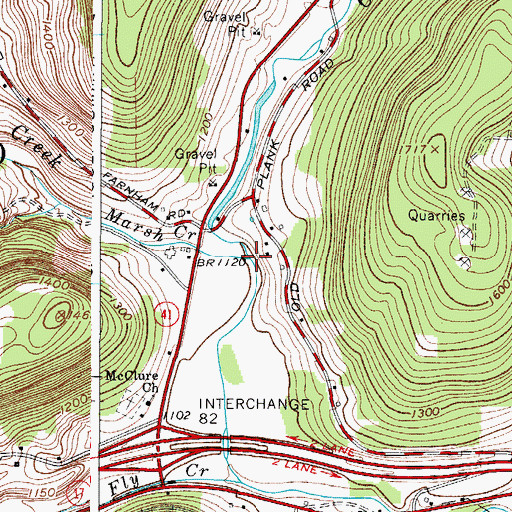 Topographic Map of Marsh Creek, NY