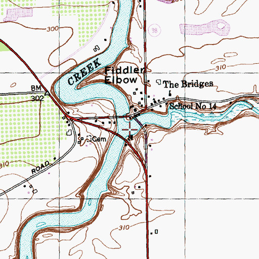 Topographic Map of Marsh Creek, NY