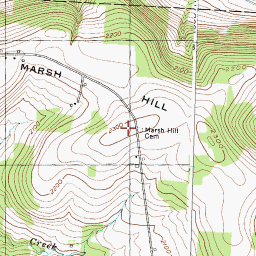 Topographic Map of Marsh Hill, NY