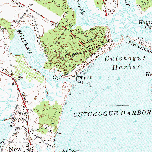 Topographic Map of Marsh Point, NY