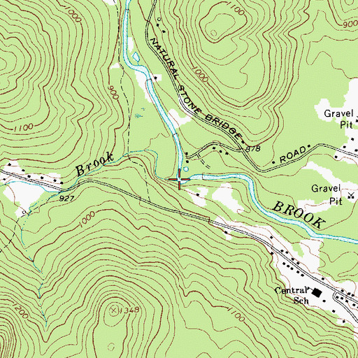 Topographic Map of Marshall Brook, NY
