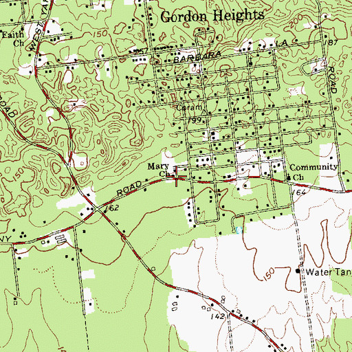 Topographic Map of Mary Church, NY