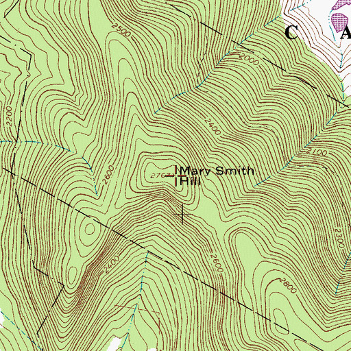 Topographic Map of Mary Smith Hill, NY