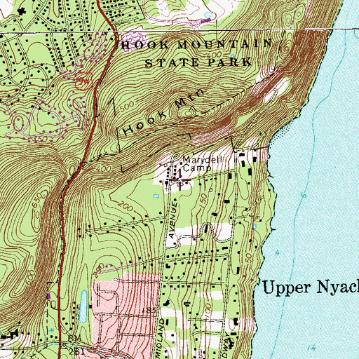 Topographic Map of Marydell Camp, NY