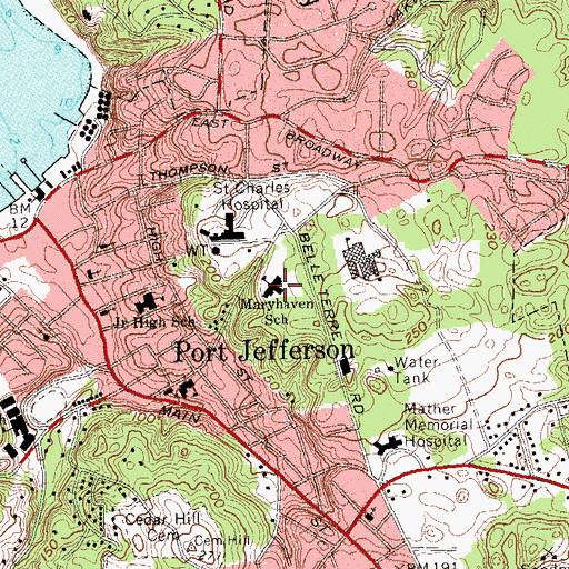 Topographic Map of Maryhaven Center of Hope, NY