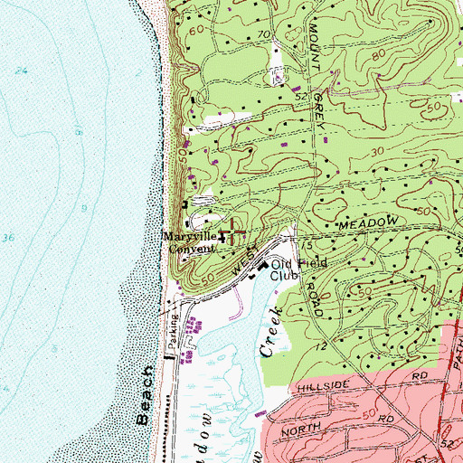Topographic Map of Maryville Convent, NY