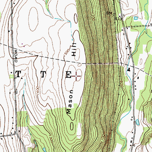 Topographic Map of Mason Hill, NY