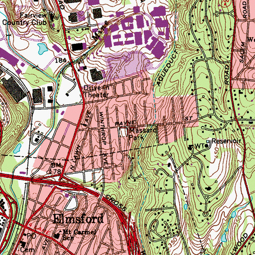 Topographic Map of Massaro Park, NY