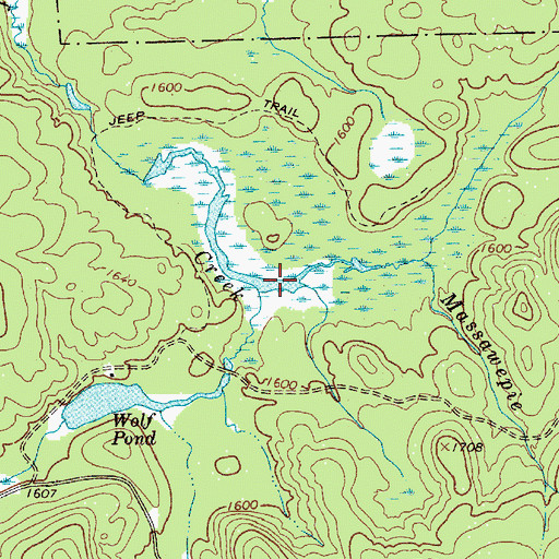 Topographic Map of Massawepie Creek, NY