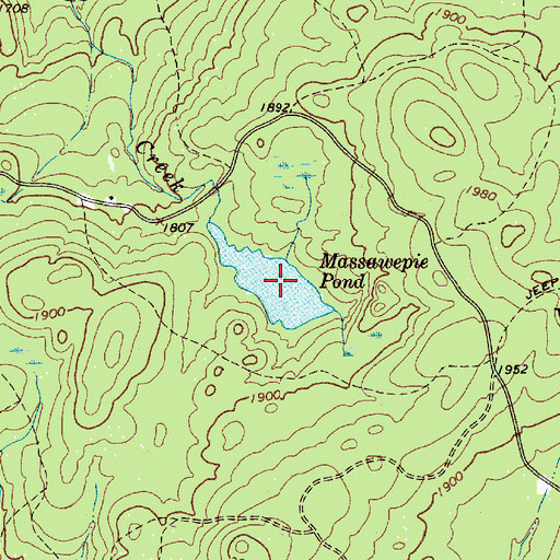 Topographic Map of Massawepie Pond, NY