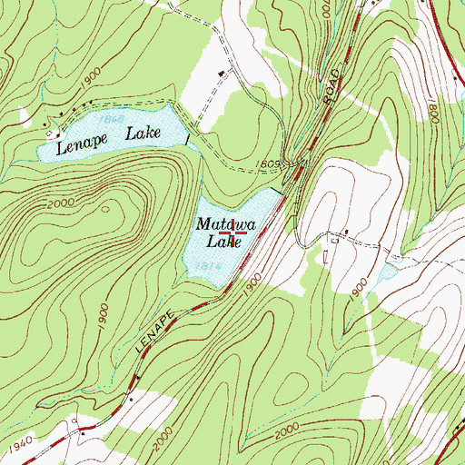 Topographic Map of Matawa Lake, NY