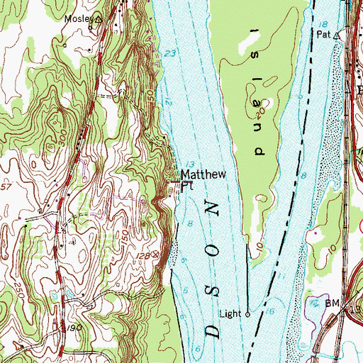 Topographic Map of Matthew Point, NY