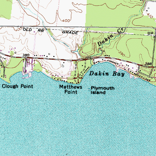 Topographic Map of Matthews Point, NY