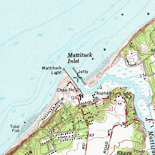 Topographic Map of Mattituck Inlet, NY