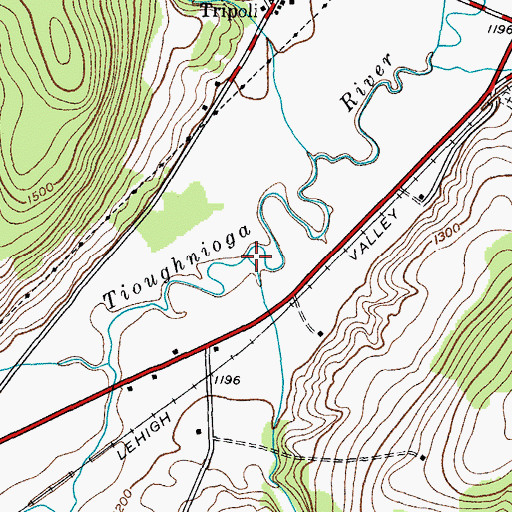 Topographic Map of Maxon Creek, NY